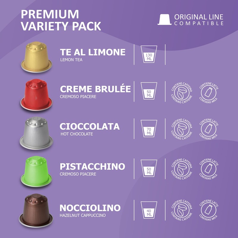 GIMOKA Hot Beverages Capsules - Variety Pack 100 ct assorted