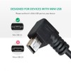 Short Mini USB Cable 5-Pin USB Mini Wire Right Angle