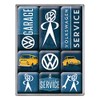 Nostalgic-Art 83081 Volkswagen - VW Service, Magnet Set (9pcs)