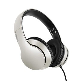 LORELEI X6 - Auriculares con micrófono, ligeros, plegables y portátiles, con graves estéreo de 1,45 m, sin enredos, auriculares con cable para smartphone, tablet, MP3/4