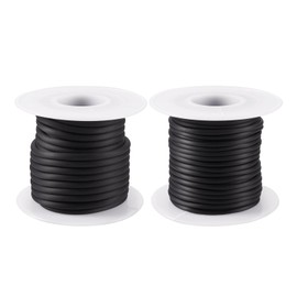 16.4 Yards 3mm Hollow Pipe Rubber Cord PVC Knitting Stitch Holders Rubber String Barber Cords Black Tubing Jewelry Cord for Knitting Sewing DIY Crafts Jewelry Making Supplies