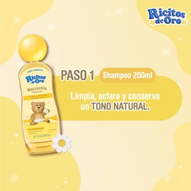 Ricitos de Oro - Shampoo Manzanilla, Aclara y Protege el Cabello, 200 ml