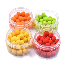 Phecda Sport 30pcs 12mm Smell Carp Fishing Bait Boilies Eggs / 4 Flavors Floating Ball Beads Feeder Artificial Carp Baits Lure/Hair Rig (Green Apple（12mm）)