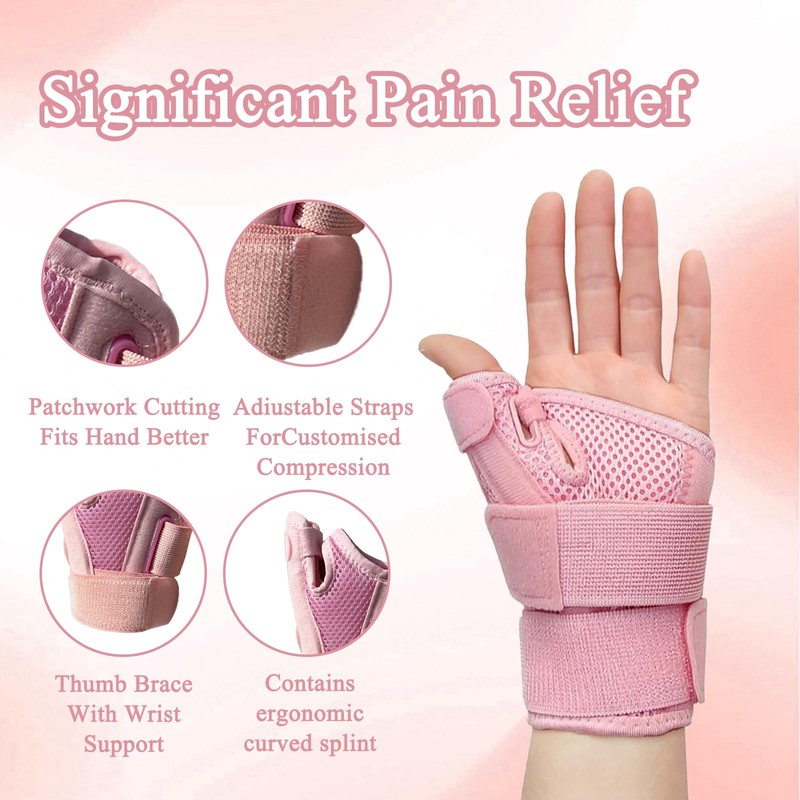 Katslyn 2 PCS Thumb Support for Arthritis, Breathable and Soft
