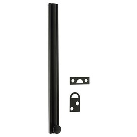 idh by St. Simons 11046-019 Professional Grade Quality Genuine Solid Brass Surface Bolt with 1-Inch Throw, 6-Inch, Matte Black
