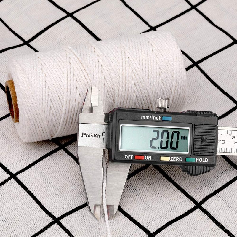 G2PLUS White String,Cotton Bakers Twine,328 Feet 2MM Natural White Cotton