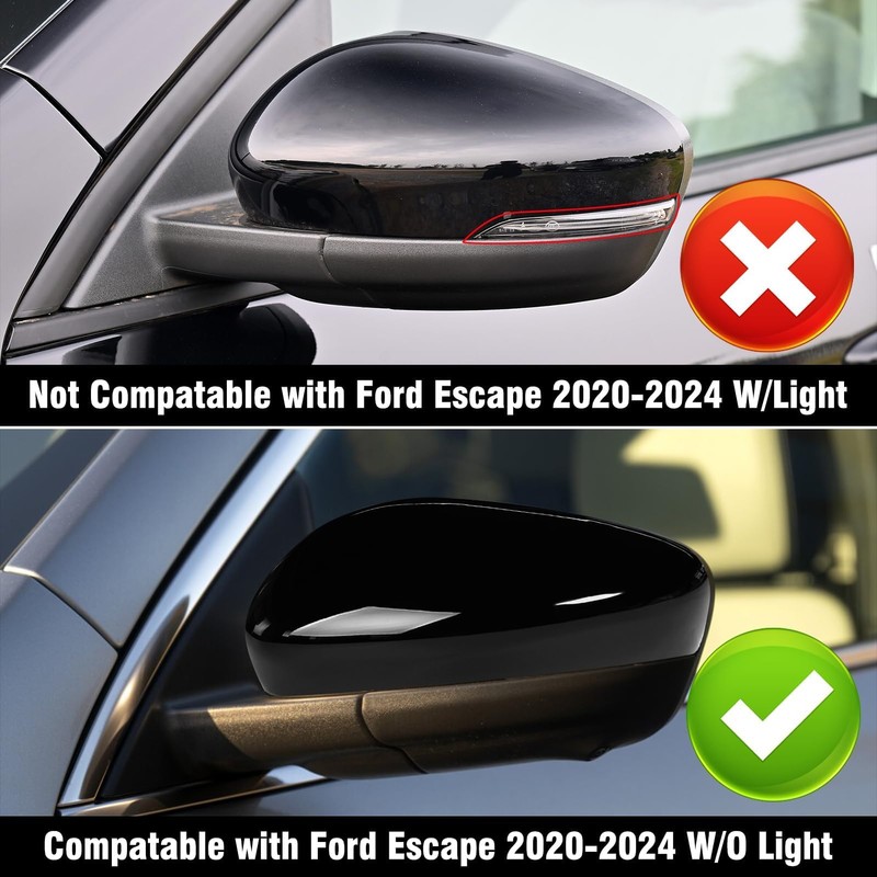 Compatible with Ford Escape SE/SEL Left Driver Side Mirror Cap
