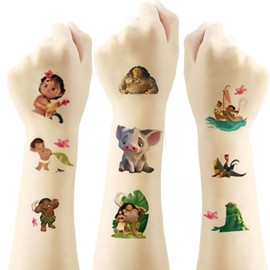 8 Sheets Moana Temporary Tattoos Stickers For Kids, Birthday Party Supplies Decorations Party Favors, Gifts for Boys Girls School Classroom Rewards