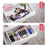 25 PCS Clear Plastic Drawer Organizers Set, 4-Size Versatile Bathroom