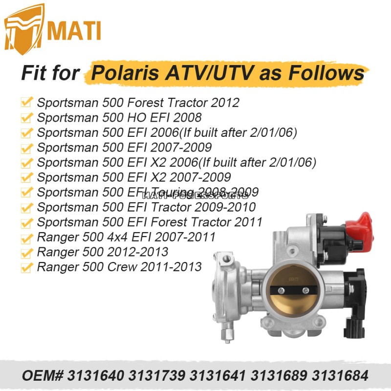 M MATI Throttle Body 3131684 for Polaris Ranger 500 4x4