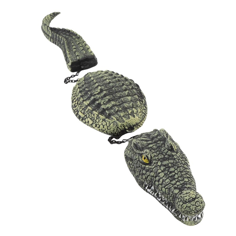 Fake Alligator Pool Float, 3 Segment Simulated Floating Crocodile Sculpture,