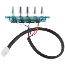 Range Hood Button Switch Button, Universal Accessories Switch Control Board Panel Controller, 5 Pushbutton, Random Color Green or Black