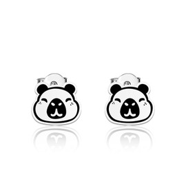 OKEYCH Capybara Lover Gift Capybara Stud Earrings Who Loves Capybaras Jewelry Capybara Owner Gift Capybara Merch (Capybara Face E 3.0 C)