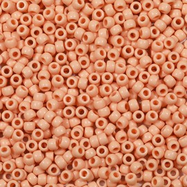 Pack of 1000 6 x 9 mm Colourful Beads for Threading Large Hole Acrylic Craft Beads Light Orange Colour Pony Beads for Necklaces Bracelets Jewellery Making (Light Orange)