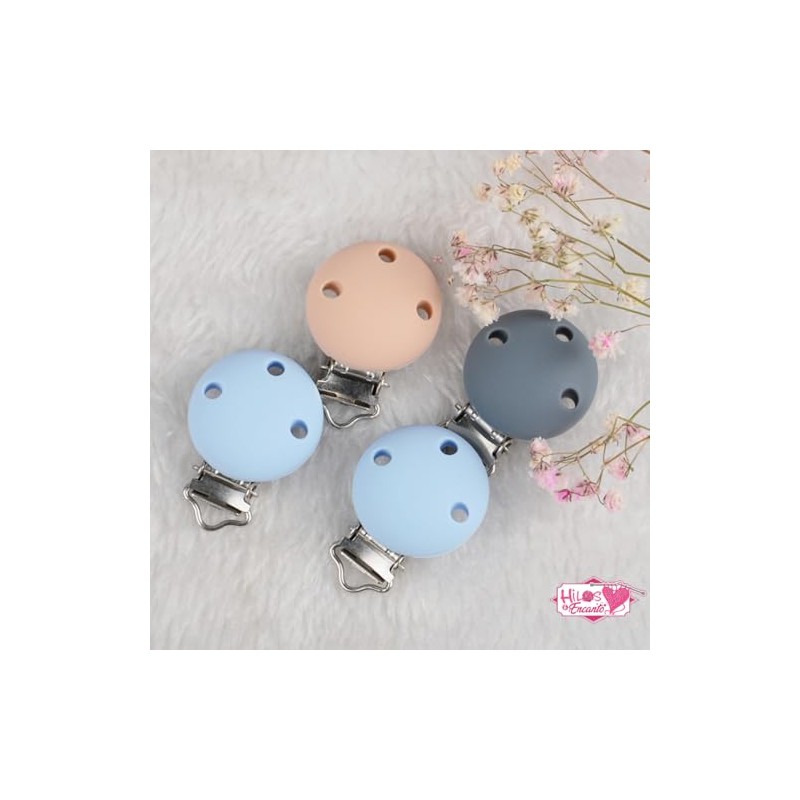 Clips para Chupón de Silicona, 6 Piezas, Multicolor, Accesorios DIY
