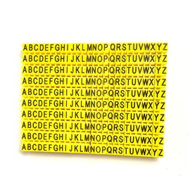 Wire Numbering Markers, Colorful Wire Markers, Letters A-Z, Cable Markers, Wire Number Labels, Clip-on Design, Cable Marker Tube for Marking the Color Coded Cables (260 Pieces, 1.5mm²)