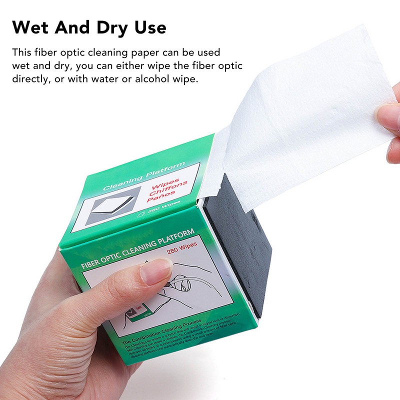 Fiber Optic Cleaning Wipe 220 Sheets Dust Free Cleaner Platform