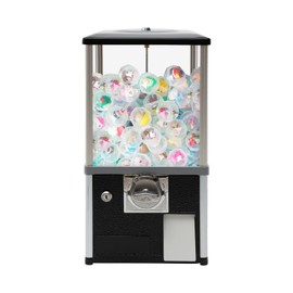 BANLICALI Vending Machine, 20.87" H Modern Mini Candy Vending Machine with Keys, Load Capacity 7kg/15lbs, Freestanding Gumball Bank for 1.77-1.97 inch Ball, Black Gumball Machine for Business