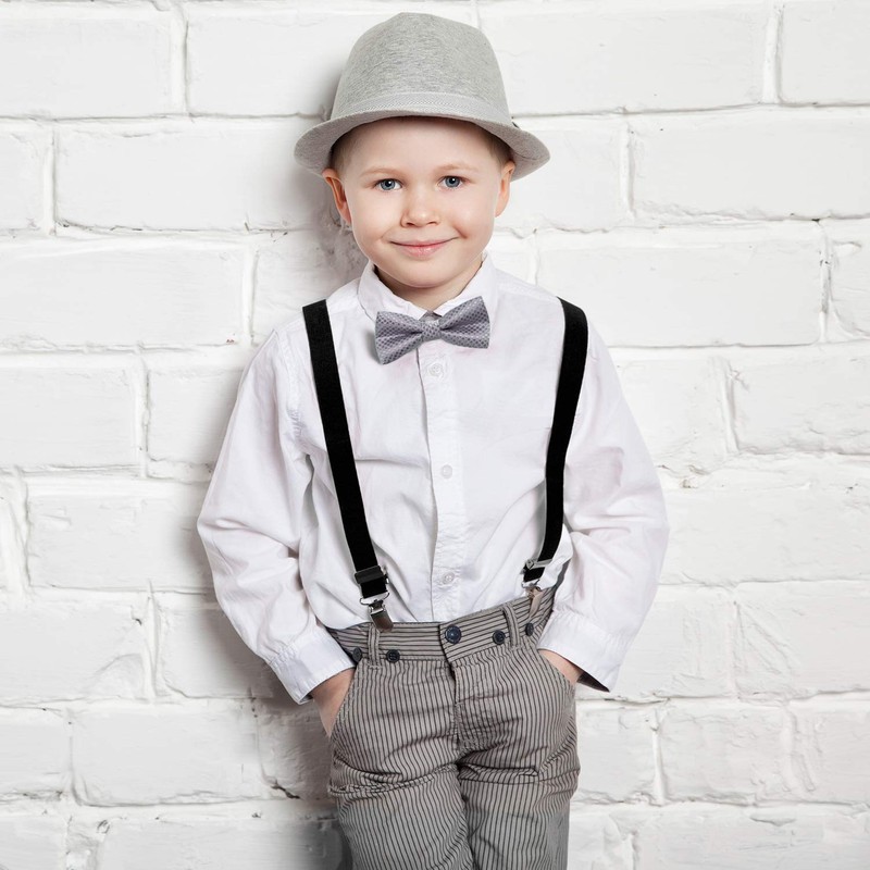 DonDon Elegant Children's Bow Tie with Adjustable Length, 9 x