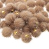 PATIKIL 100pcs Pom Poms Charm, Pompoms Pendants Balls Small Fluffy