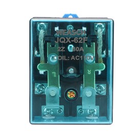 Weasch High Power Relay JQX-62F-2Z, Coil Voltage AC 110V 80A, DPDT 2NO 2NC, Electronmagnetic Relay, 35mm Rail Mount (AC 110V, 1)