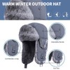 Kurhatic Winter Trapper Hat, Warm 100% Rabbit Fur Aviator Hat,