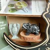 XIANNVXI 2Pcs 2" Crystal Angel Elephant Statue Healing Crystals Labradorite