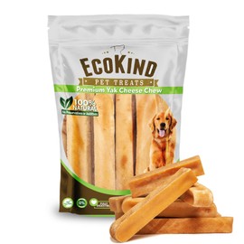 EcoKind Cheese Yak Dog Chews | All Natural Premium Dog Treats, Healthy & Safe for Dogs, Long Lasting, Odorless, Treats for Dogs, Easily Digestible, for All Breeds & Sizes (Large, 4-Pack)