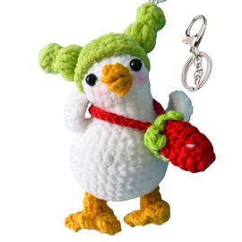 Wikorunwa Crochet Duck Keychains Cute Plush Keychain Kawaii Backpack Keychain Charms for Women
