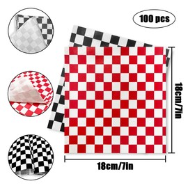 TEAONE Food Wrap Paper, 100 PCS Baking Wrapping Paper for Sandwiches, Cakes, Cheese (18 x 18cm/7.08 x 7.08in)