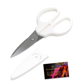 Kitchen Scissors, Cooking Scissors, For Kids, Kitchen Scissors, Fit-Cut, Curved, With Cap, Disassembly, Dishwasher Safe, Kitchen Tool, RC Sticker Included