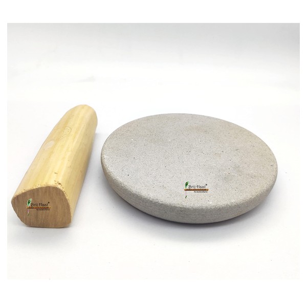BRIJ HAAT chandan stick with Chandan rubbing Stone chakla Pata