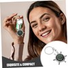 WHAMVOX 3Pcs Rudder Shape Keychain Compass Outdoor Survival Map Compass