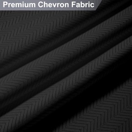 AXURXUI No Hook Shower Curtain, Black Modern Chevron Striped Luxury Hotel Style, Washable Waterproof Fabric for Bathroom, 15 Seconds Quick Install, 72W x 80L Inches