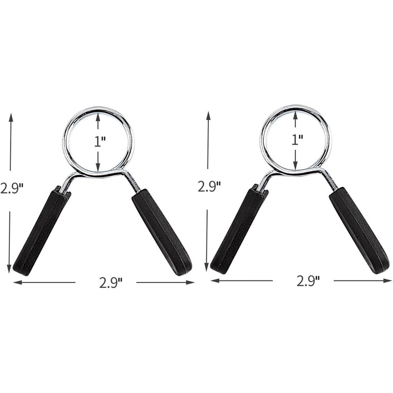 Dumbbell Spring Clips Barbell Collar Clamps 1 inch Dumbbell Circlips