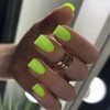 Fluorescent Green Press on Nails Short Square,Xcreando Acrylic Nails Fake