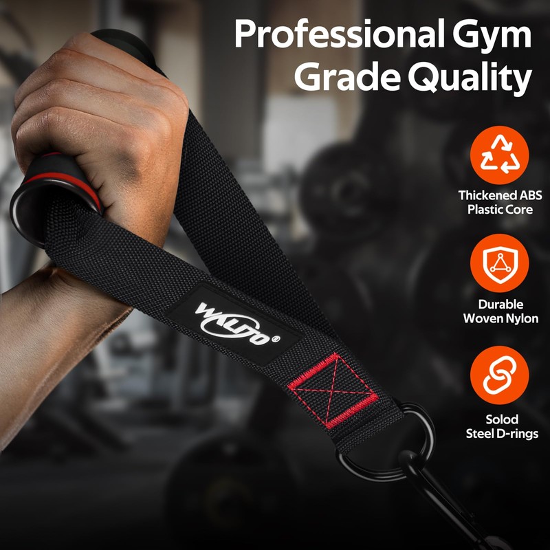 WALITO Exercise Handles, Replacement Cable Machine Attachments for Home Gym