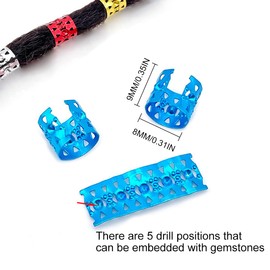 Pack of 200 Aluminium Dread Lock Adjustable Metal Cuffs Dreadlocks Beads Braiding Hair Jewellery