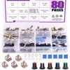Swpeet 80Pcs 1K-500K Ohm Potentiometer Assortment Kit with 1Kohm -100Kohm