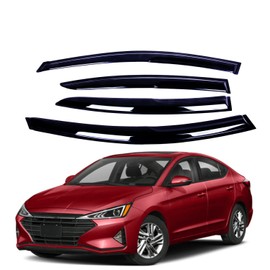 Fits Hyundai Elantra 2017 2018 2019 2020 Acrylic Safe Smoke Window Visor Set - Sun, Rain, and Vent Protection, 4-Pieces Window Deflector Guard Kit, 2mm_Thick