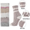 Fuzzy Socks with Grips for Women, 5 Pairs Soft Fluffy