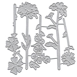 5Pcs Flowers Album Metal Die Cuts, 5Pcs Flowers Album Cutting Dies Cut Stencils for DIY Scrapbooking Cards Decorative Embossing Paper Dies for Scrapbooking Card Making