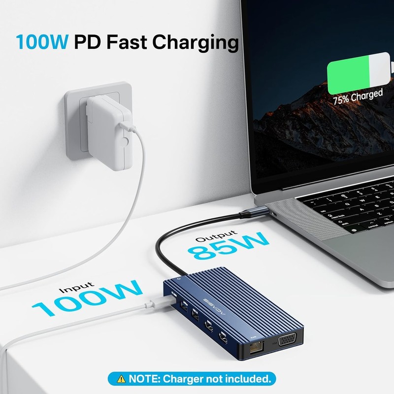 ACASIS 14IN1 USB C Hub Docking Station USB 3.1 3C+2A