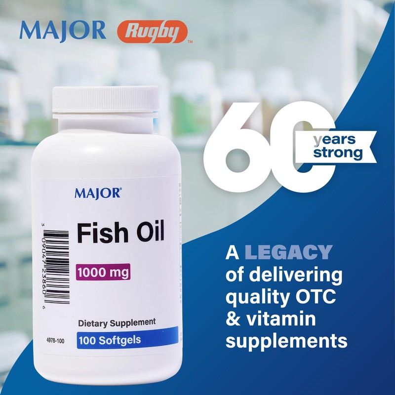 Major Fish Oil Cholesterol Free 1000MG 100 Soft Gels