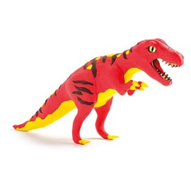 Maped Creativ - Dino Factory T-Rex – 3D Wooden Puzzle to Assemble - Dinosaur Figure to Model with Hardening Dough - Creative Activity from 6 Years