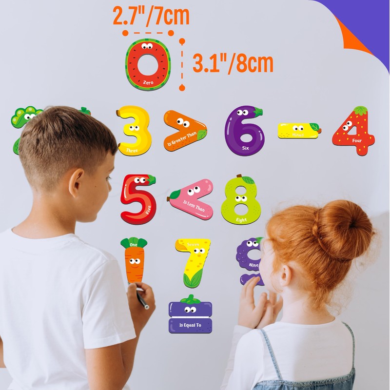 Magnetic Numbers & Math Symbols, Educational Learning Tool for Kids