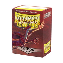 Dragon Shield | Standard Size Card Matte Sleeves | 100 CT - Smooth & Tough Premium TCG Sleeves | Compatible with Pokemon, Flesh & Blood, One Piece & Magic The Gathering | Crimson - Matte