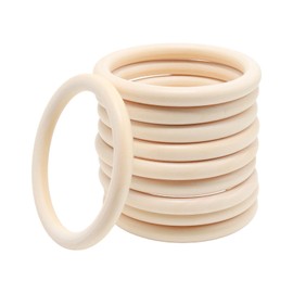 10 Pcs Natural Wooden Rings, Unfinished Craft Rings Macrame Pendant Connectors, 3.94inch/100mm Wooden Rings for Home Decor/Crafters/DIY Craft