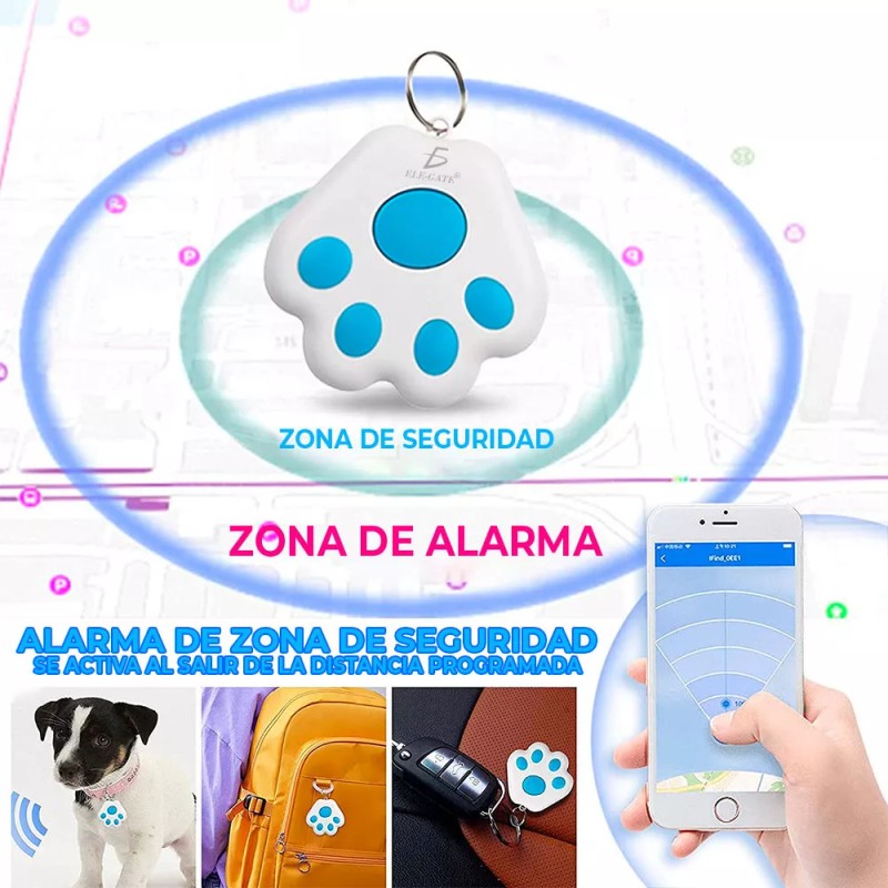 Ele-Gate Rastreador Localizador Bluetooth Gps En Forma De Huella Color
