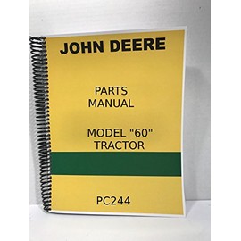 John Deere Model 60 Tractor Parts Manual Catalog